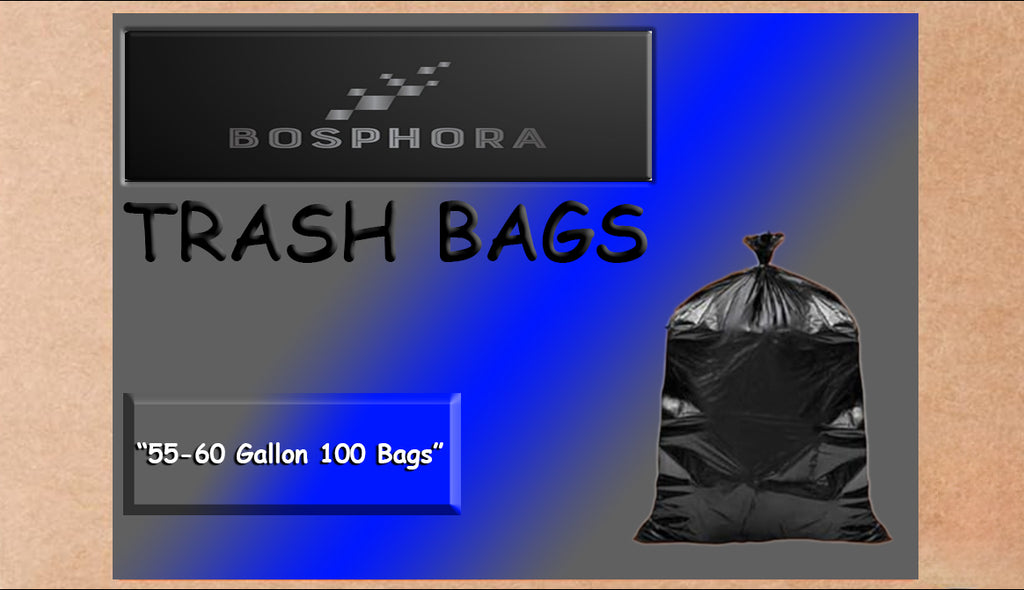55 Gallon Garbage Bags – 1.5 Mil Thickness, 100 Count